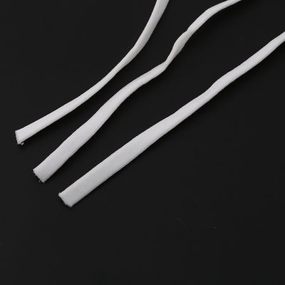 Polyester Spandex White 1/8 Inch Round Elastic Cord